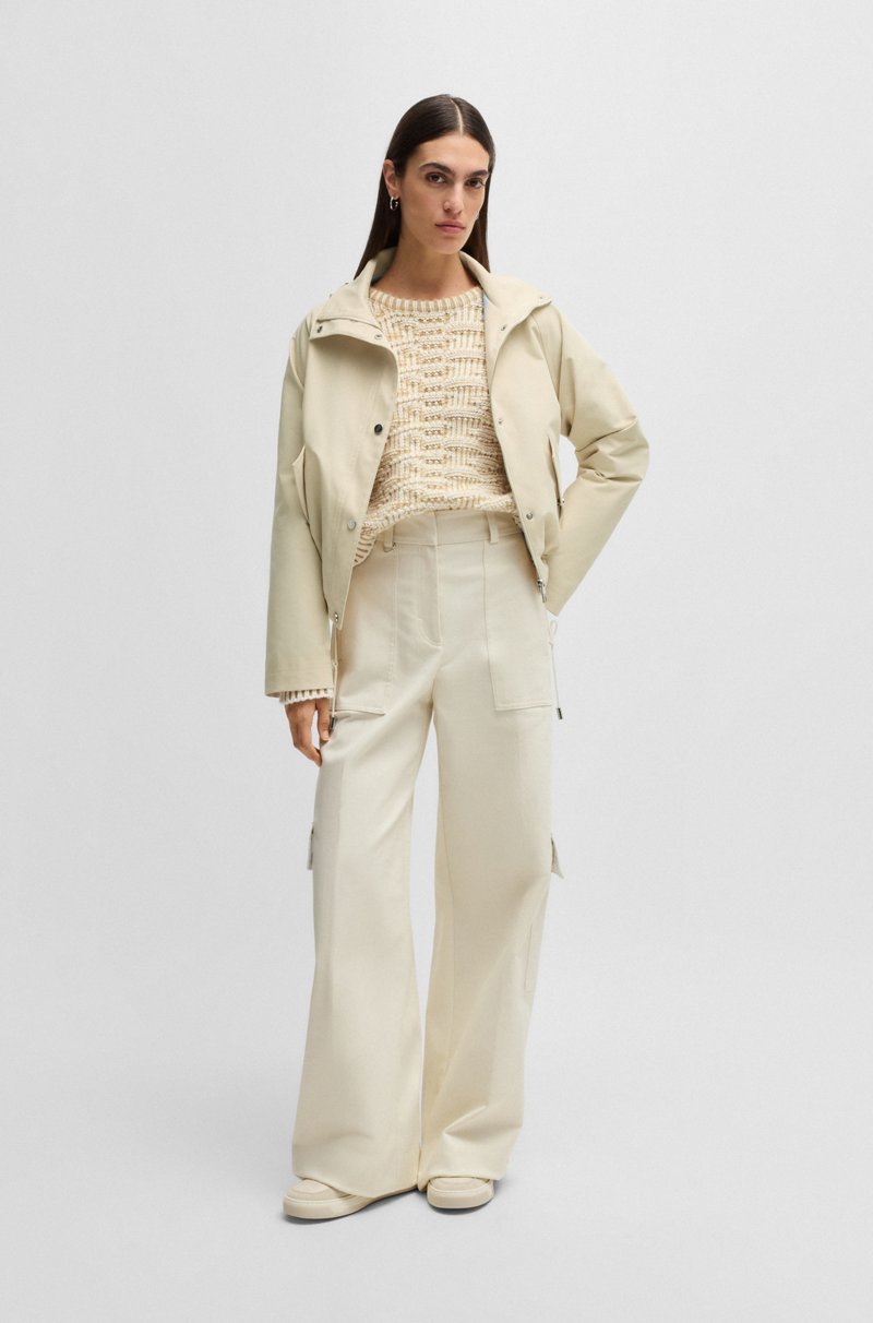 Hugo Boss Parka Con Capucha En Tejido Repelente Al Agua