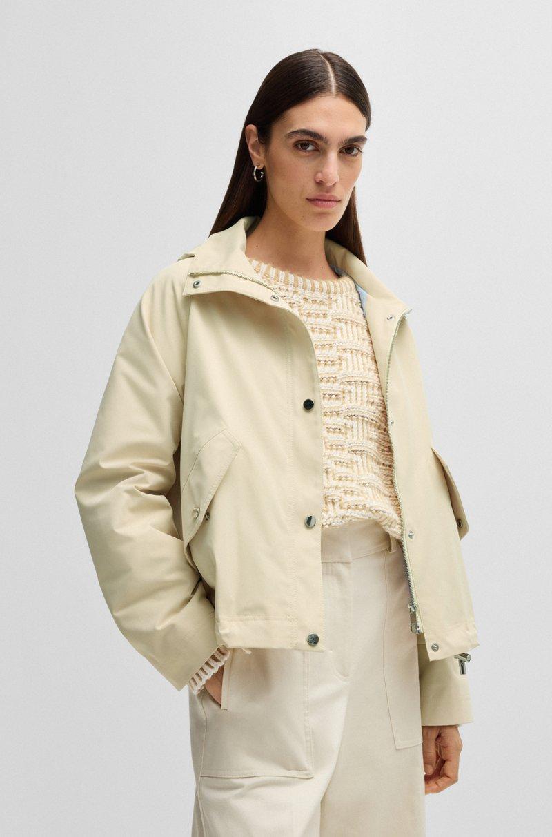 Hugo Boss Parka con capucha en tejido repelente al agua