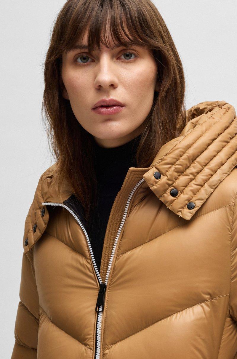 Hugo Boss Parka Con Relleno De Plumón Y Capucha Oversize