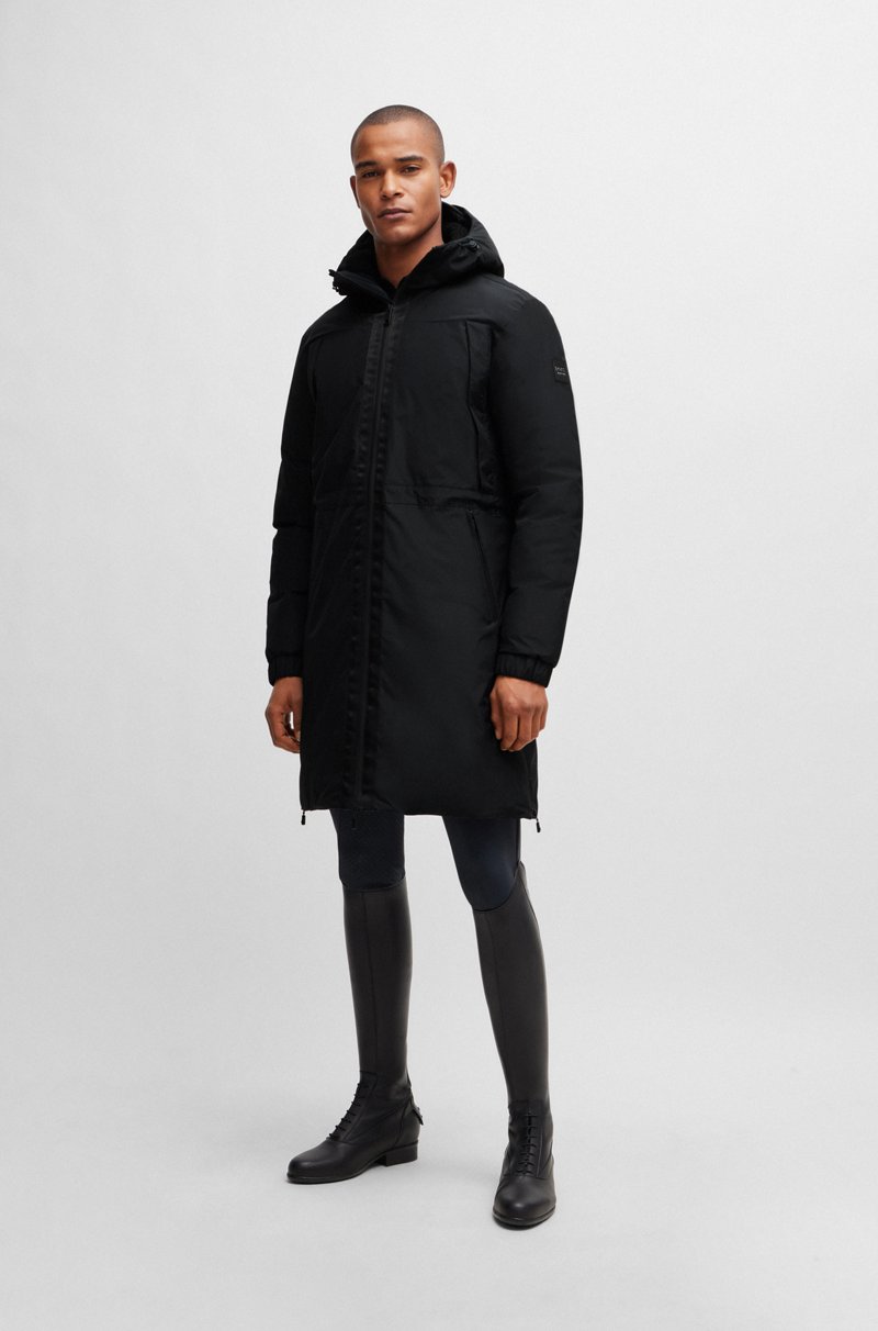 Hugo Boss Parka De Equitación Impermeable Con Cinta De Logos