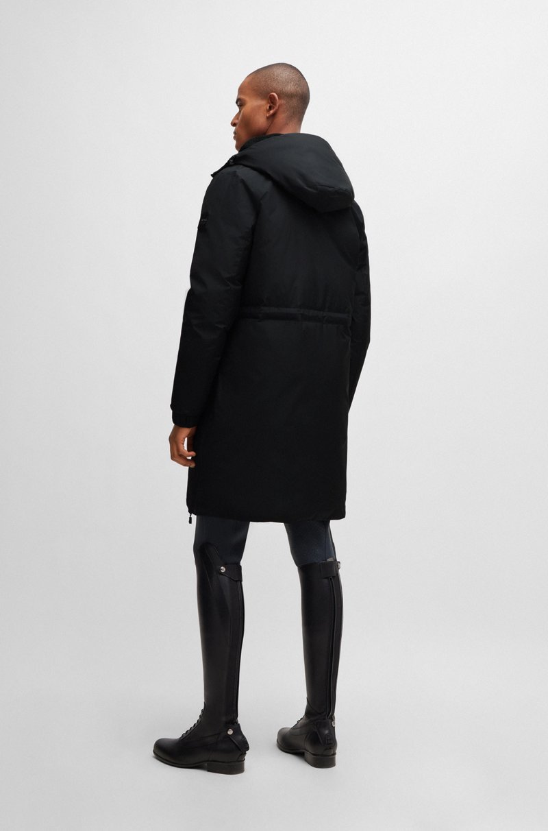 Hugo Boss Parka De Equitación Impermeable Con Cinta De Logos