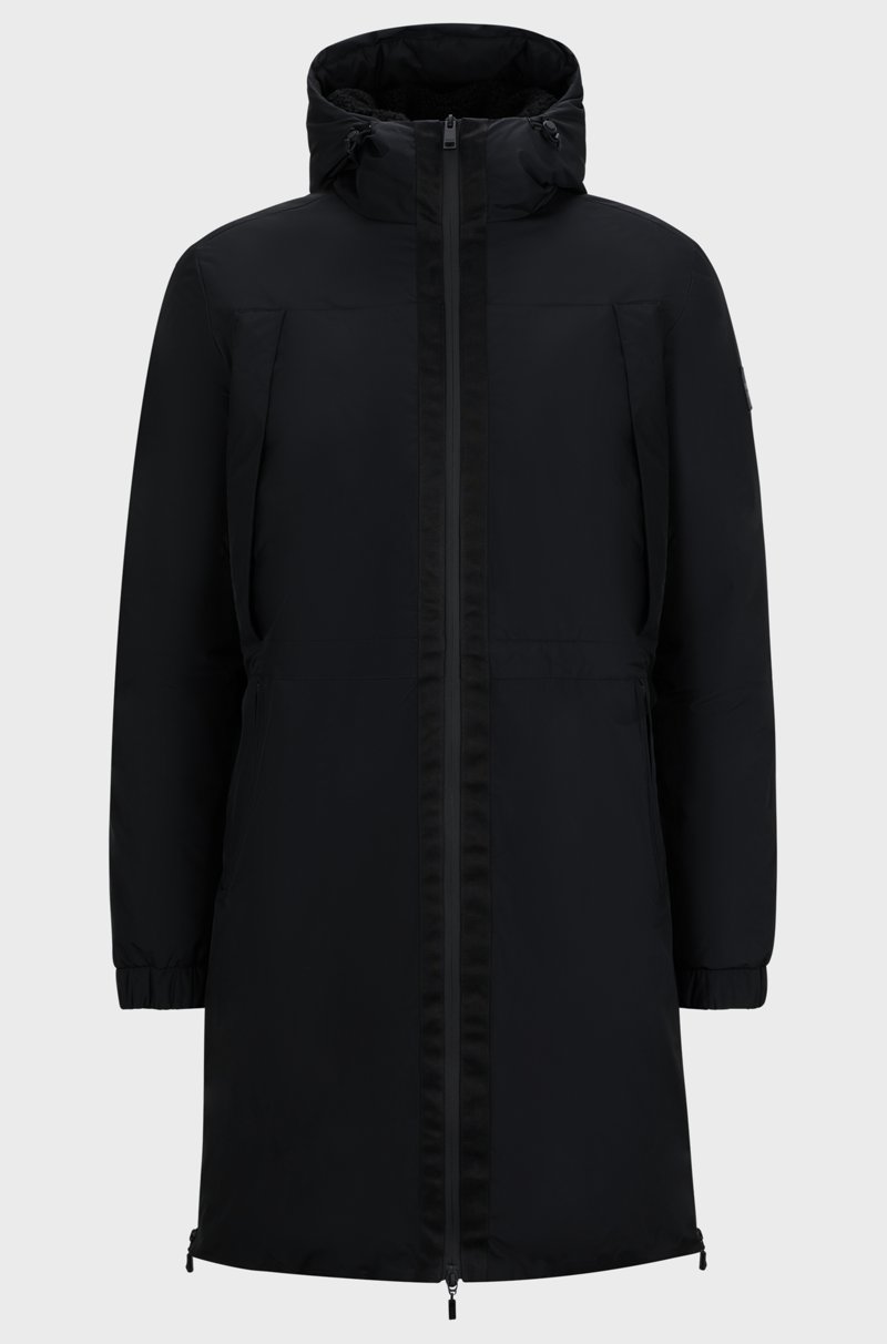 Hugo Boss Parka de equitación impermeable con cinta de logos
