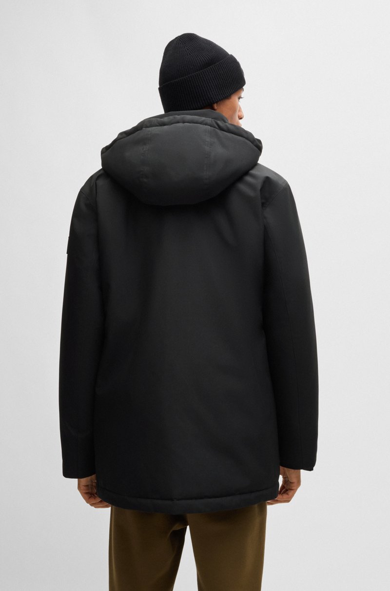 Hugo Boss Parka Relaxed Fit De Tejido Otomano Repelente Al Agua