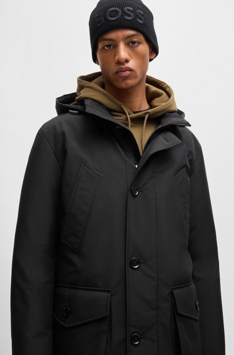Hugo Boss Parka Relaxed Fit De Tejido Otomano Repelente Al Agua