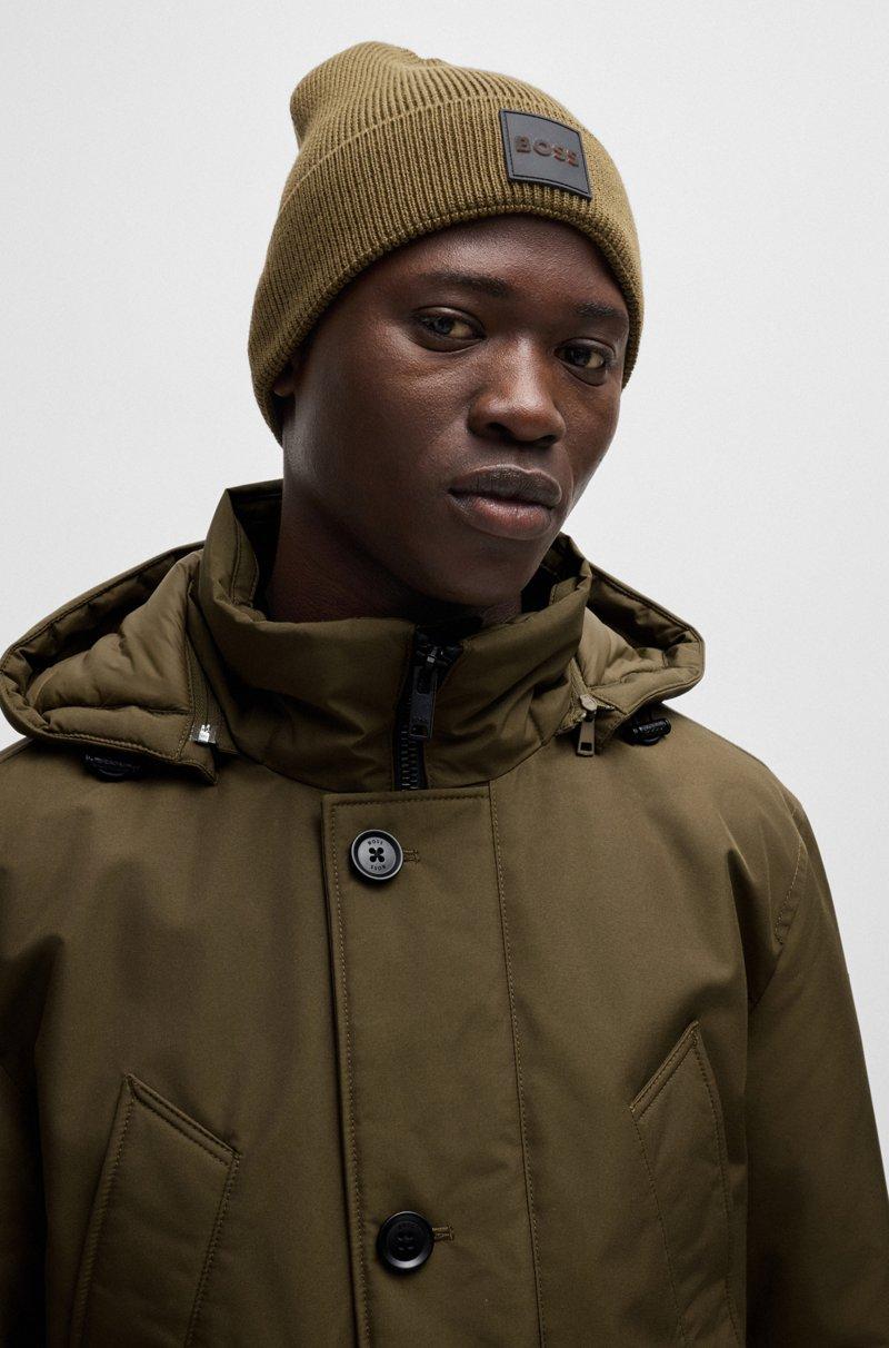 Hugo Boss Parka Relaxed Fit De Tejido Otomano Repelente Al Agua