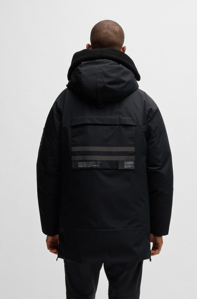 Hugo Boss Parka Repelente Al Agua Con Capucha Desmontable De Forro Polar