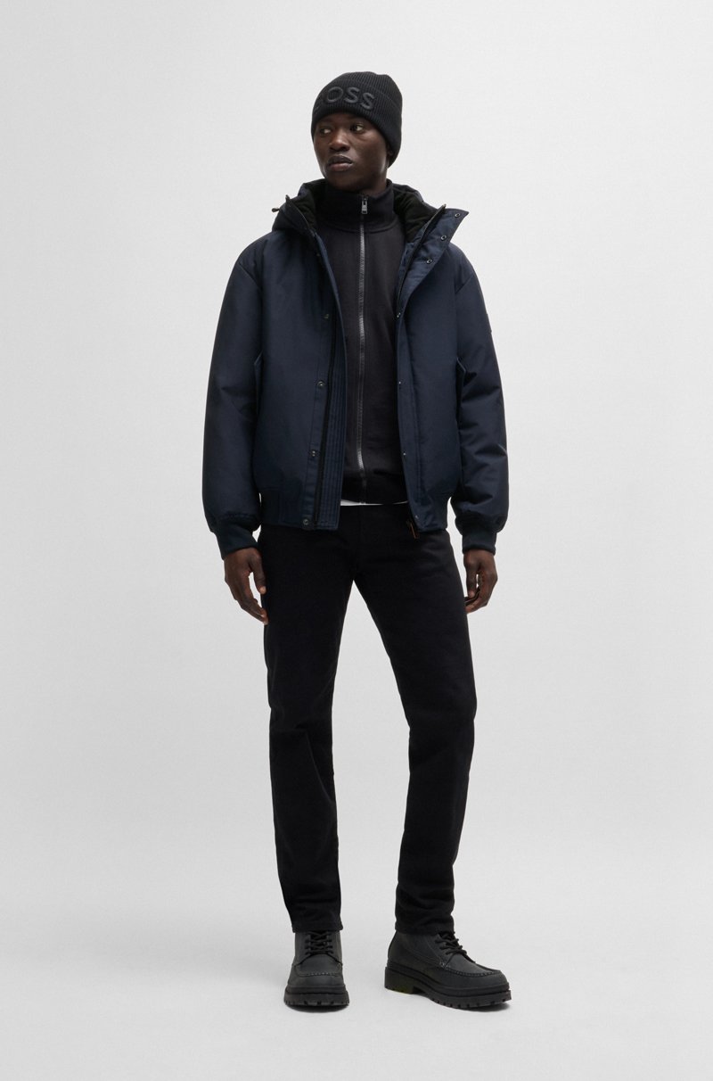 Hugo Boss Parka Repelente Al Agua Con Forro Polar En El Cuello