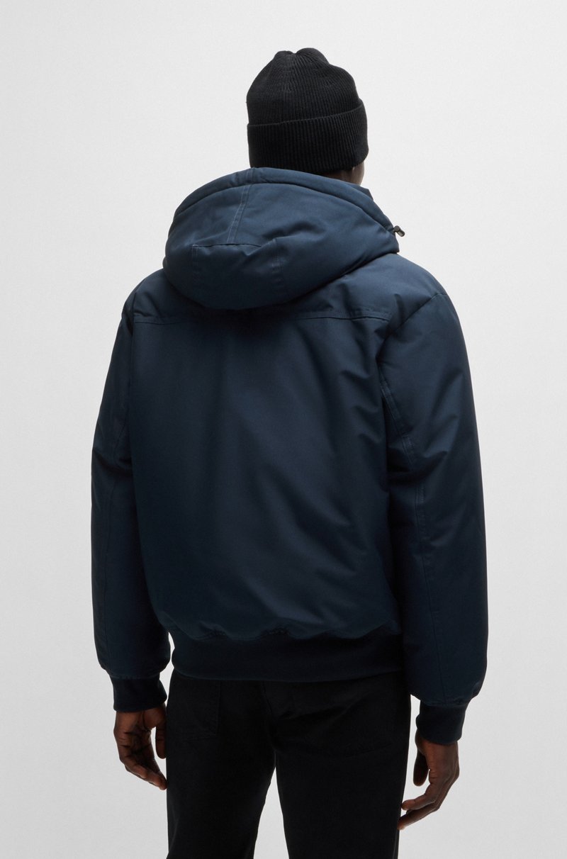 Hugo Boss Parka Repelente Al Agua Con Forro Polar En El Cuello