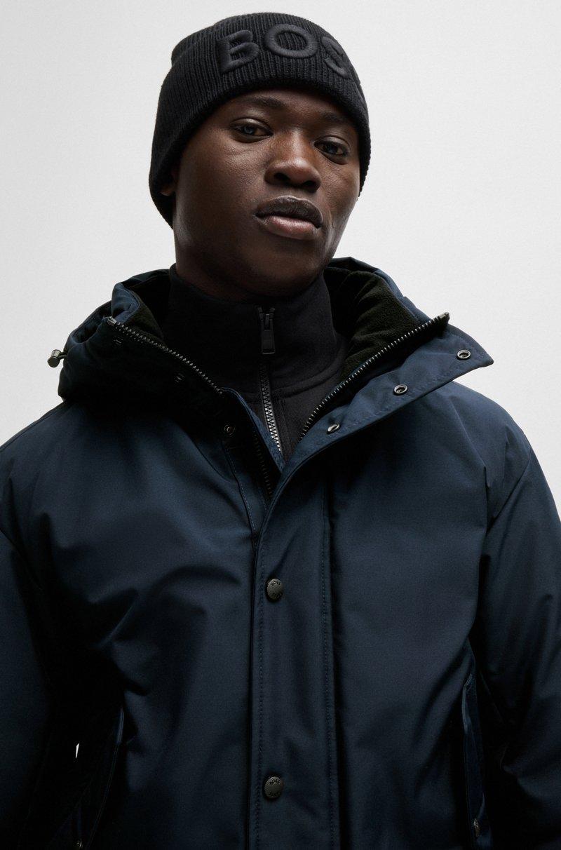 Hugo Boss Parka Repelente Al Agua Con Forro Polar En El Cuello