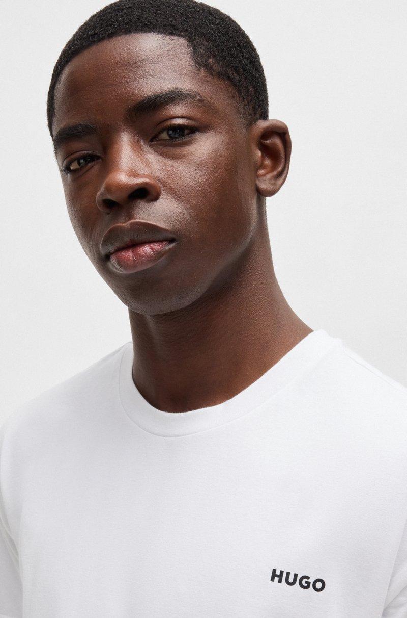 Hugo Boss Pijama De Algodón Elástico Con Logo Estampado En Caja De Regalo