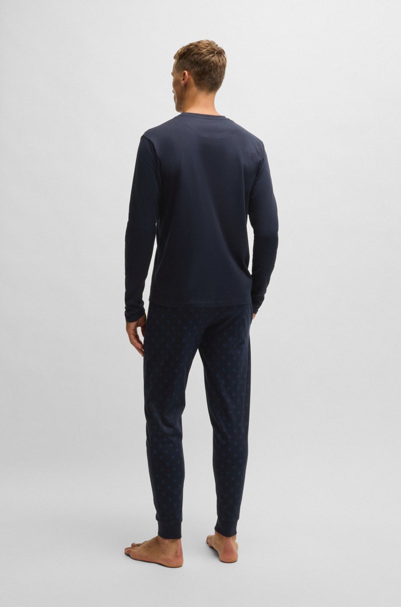 Hugo Boss Pijama De Algodón Interlock Con Monogramas Double B