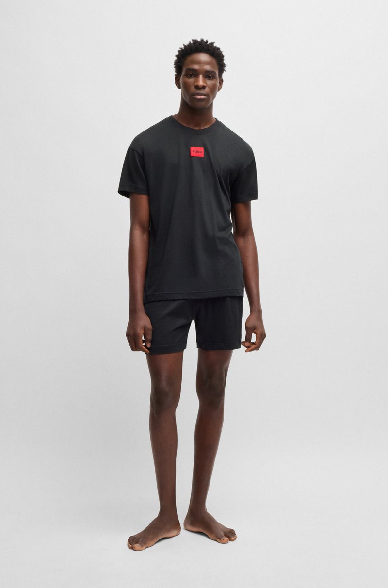 Hugo Boss Pijama De Algodón Y Modal Con Etiquetas De Logo Rojas