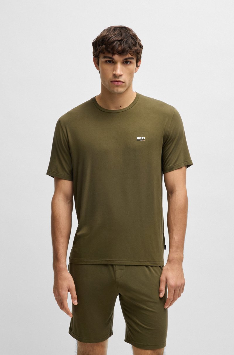 Hugo Boss Pijama de punto de bambú elástico en caja de regalo