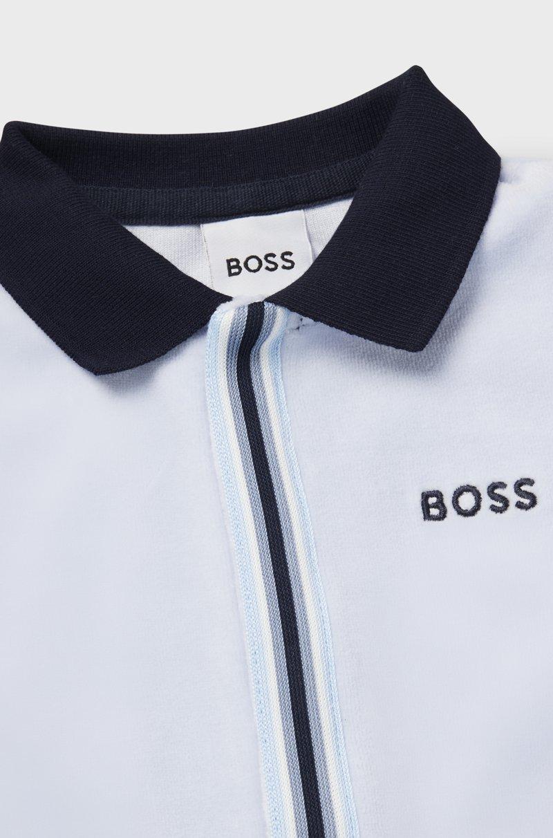 Hugo Boss Pijama Integral De Terciopelo Para Bebé En Caja De Regalo