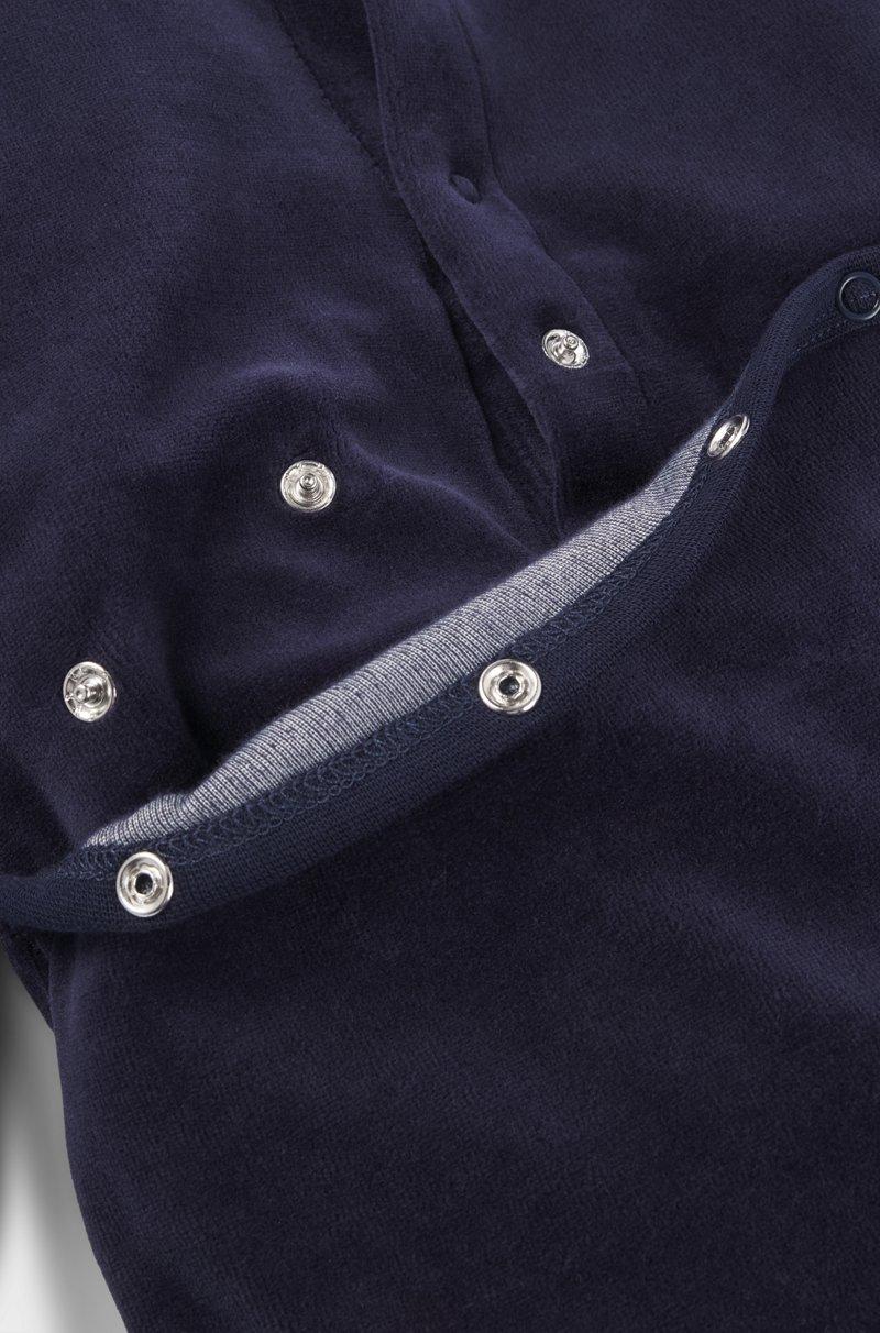 Hugo Boss Pijama Integral Para Bebé En Terciopelo De Algodón Con Logo Estampado