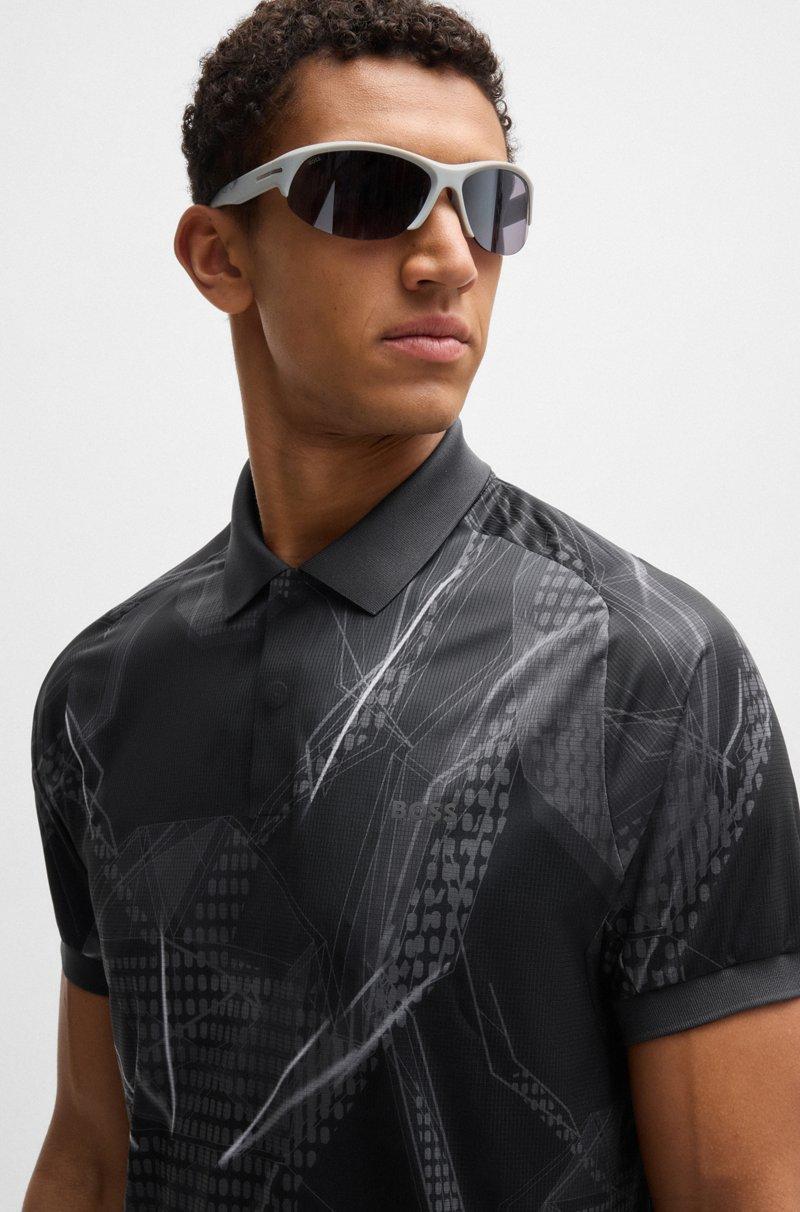 Hugo Boss Polo Active Paddy Con Estampado Gráfico Y Protección UV