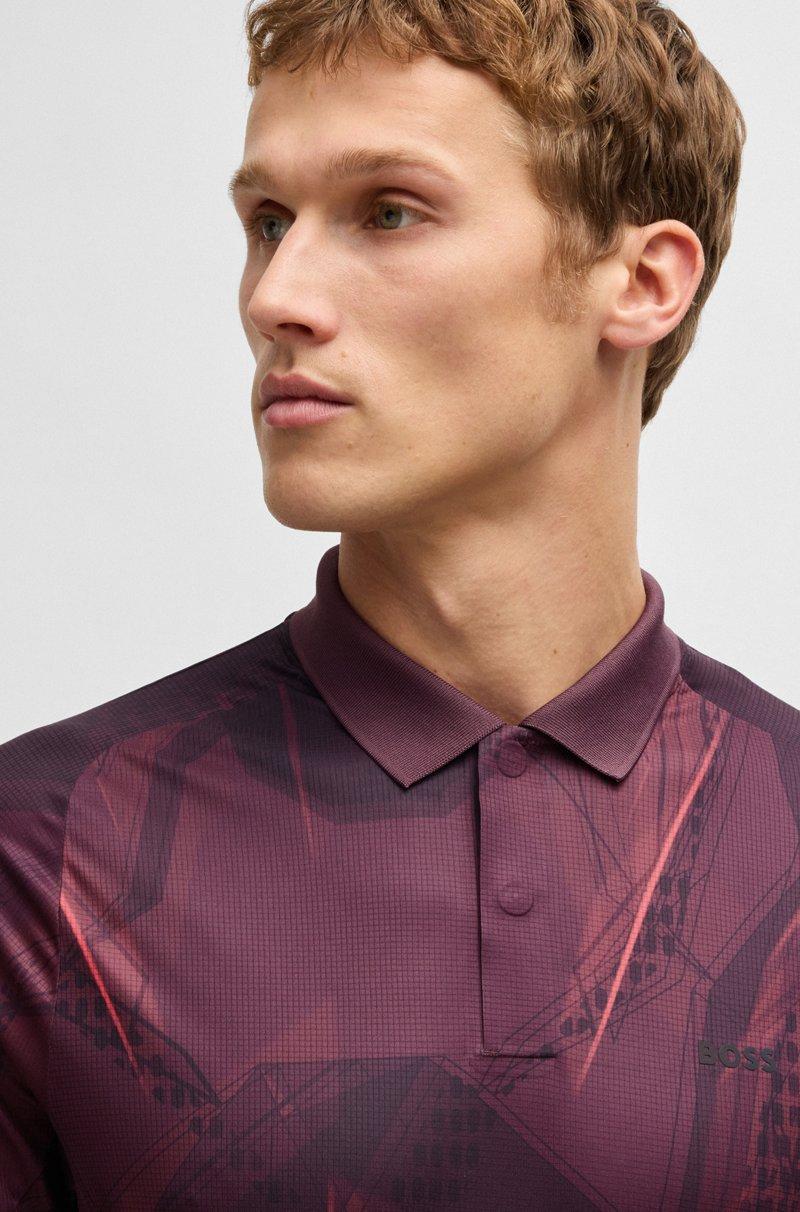 Hugo Boss Polo Active Paddy Con Estampado Gráfico Y Protección UV