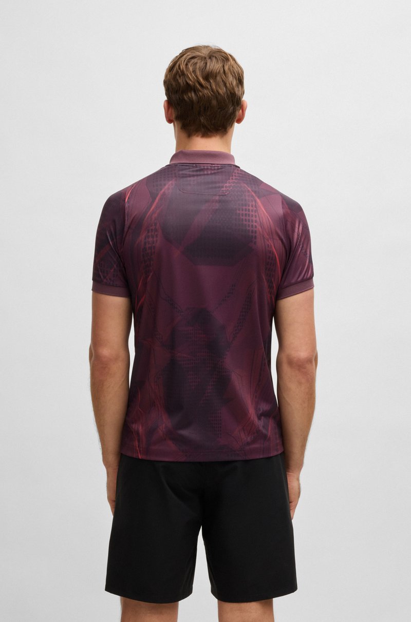 Hugo Boss Polo Active Paddy Con Estampado Gráfico Y Protección UV