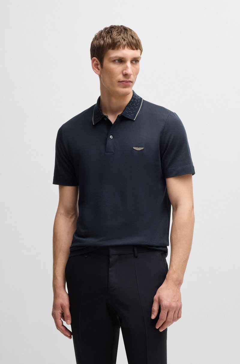 Hugo Boss Polo BOSS x ASTON MARTIN de algodón lino y seda