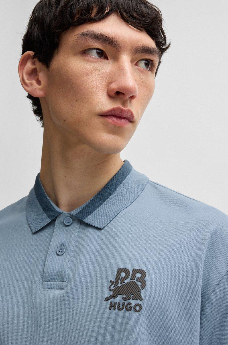 Hugo Boss Polo De Algodón Elástico HUGO X RB Con Logo De Carbono Sutil