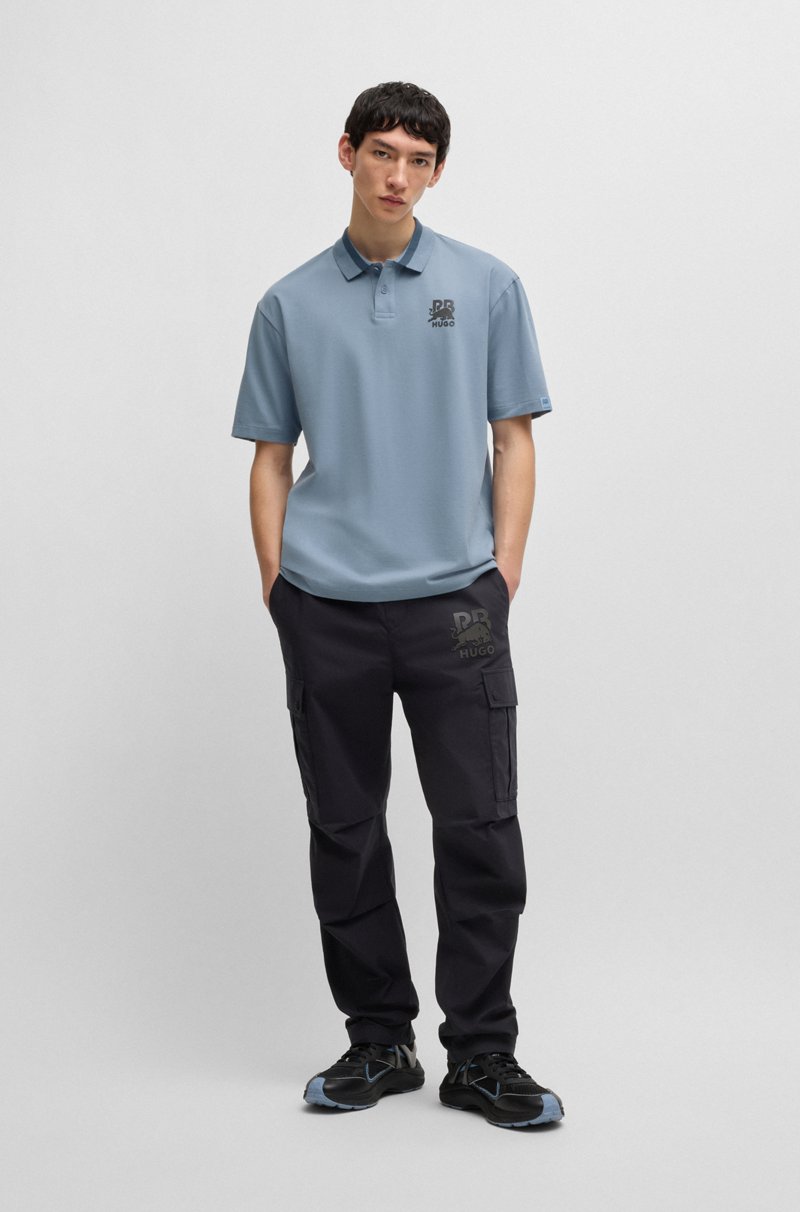 Hugo Boss Polo De Algodón Elástico HUGO X RB Con Logo De Carbono Sutil