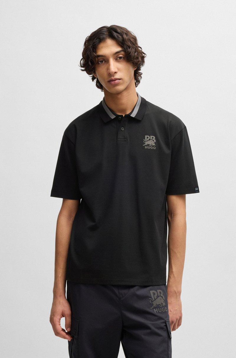 Hugo Boss Polo de algodón elástico HUGO x RB con logo de carbono sutil