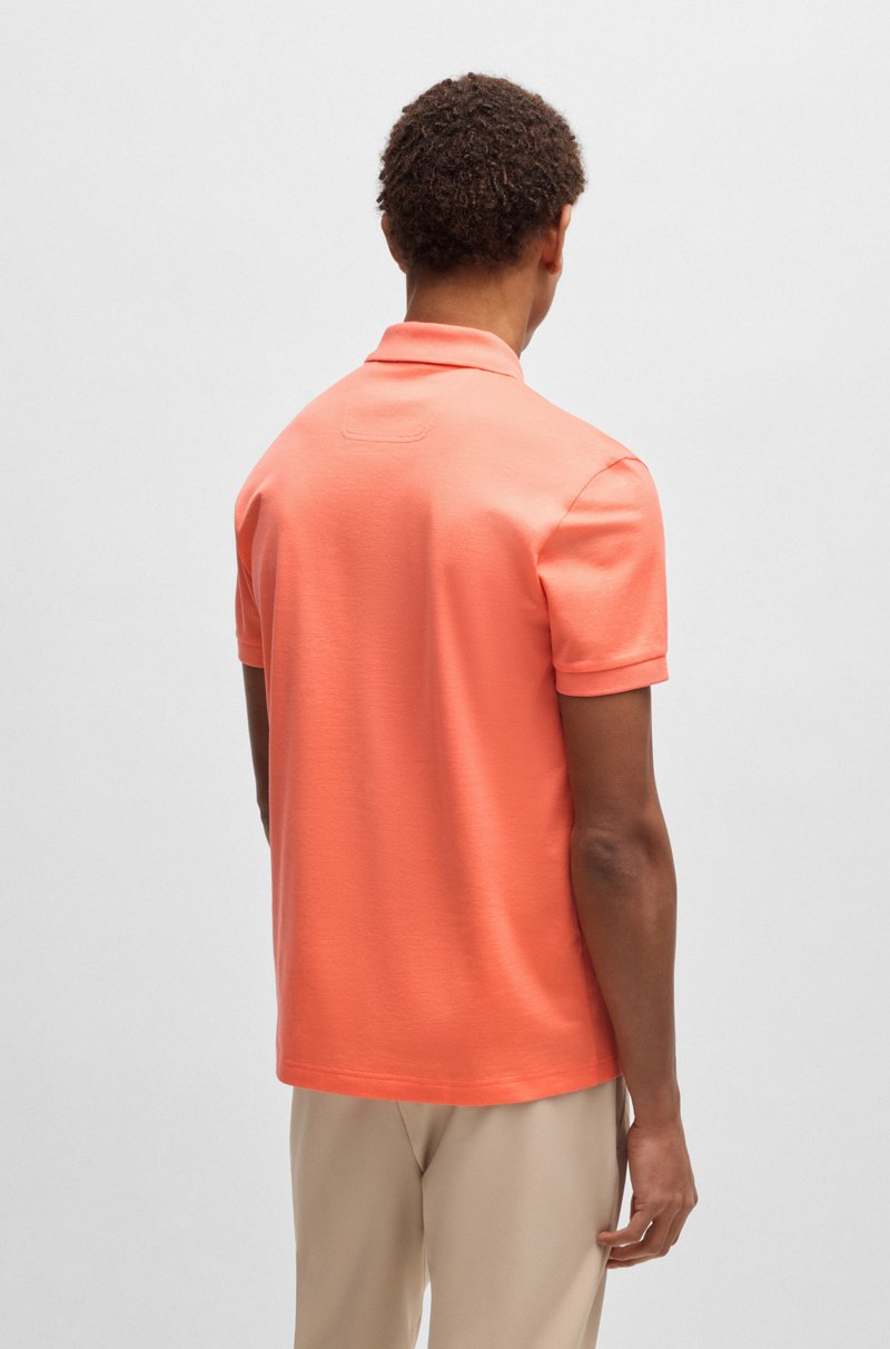 Hugo Boss Polo De Algodón Estructurado Con Cuello Con Cremallera