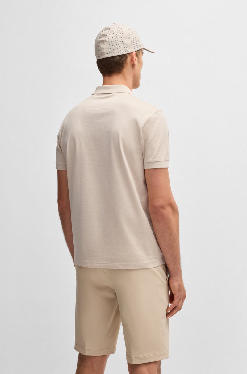 Hugo Boss Polo De Algodón Estructurado Con Cuello Con Cremallera