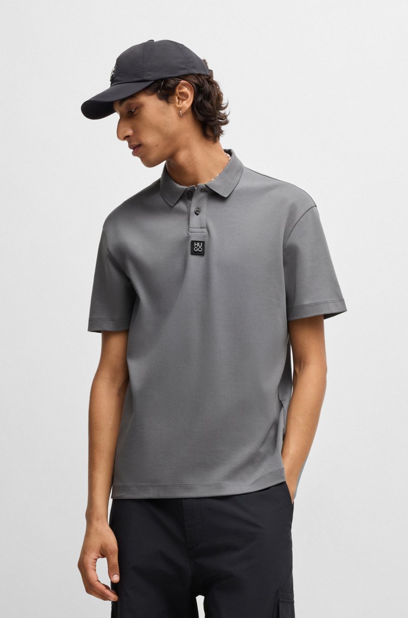 Hugo Boss Polo de algodón interlock con logo apilado
