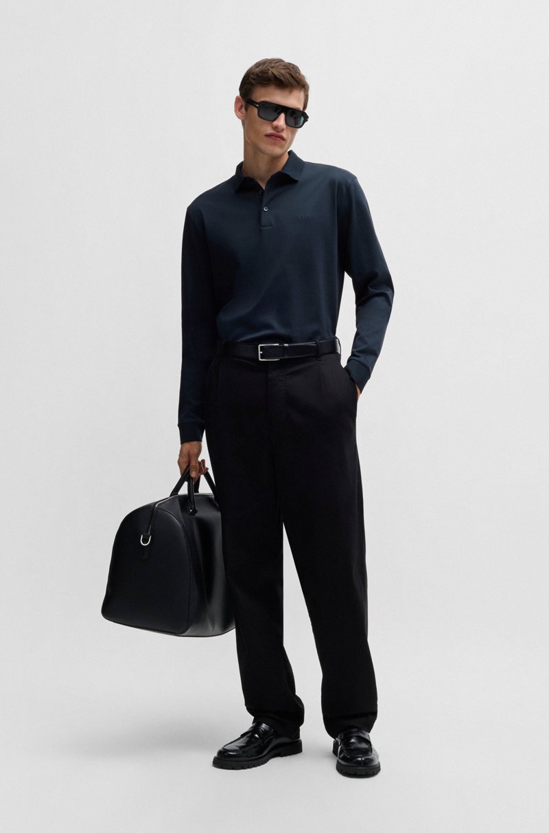 Hugo Boss Polo De Algodón Interlock Con Logo Bordado