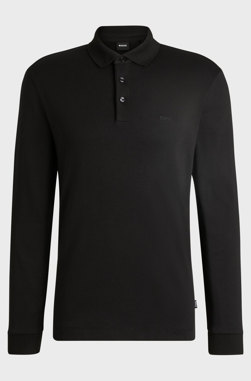Hugo Boss Polo de algodón interlock con logo bordado