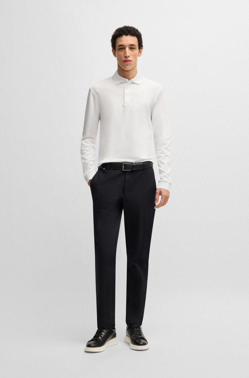 Hugo Boss Polo De Algodón Interlock Con Logo Bordado