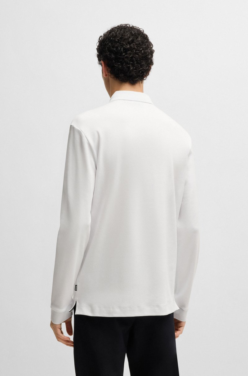 Hugo Boss Polo De Algodón Interlock Con Logo Bordado