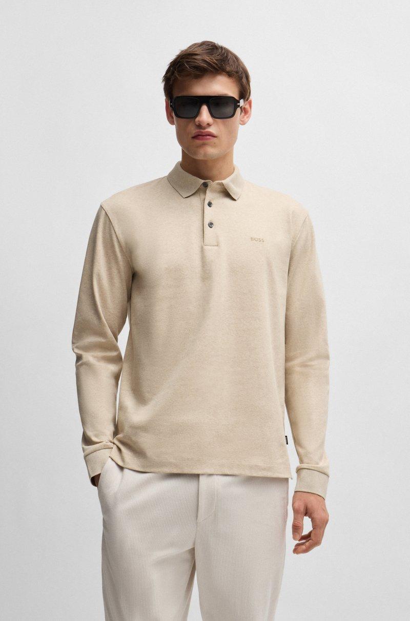 Hugo Boss Polo de algodón interlock con logo bordado