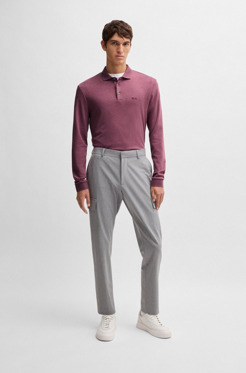 Hugo Boss Polo De Algodón Interlock Con Logo Bordado