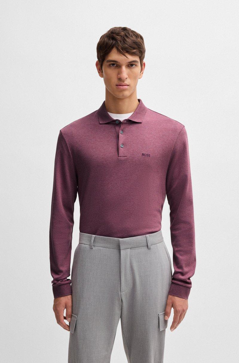 Hugo Boss Polo de algodón interlock con logo bordado
