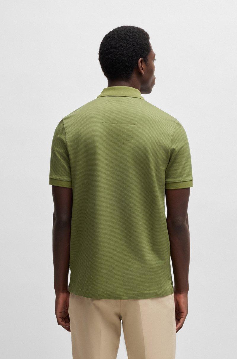 Hugo Boss Polo De Algodón Mercerizado Con Microestampado