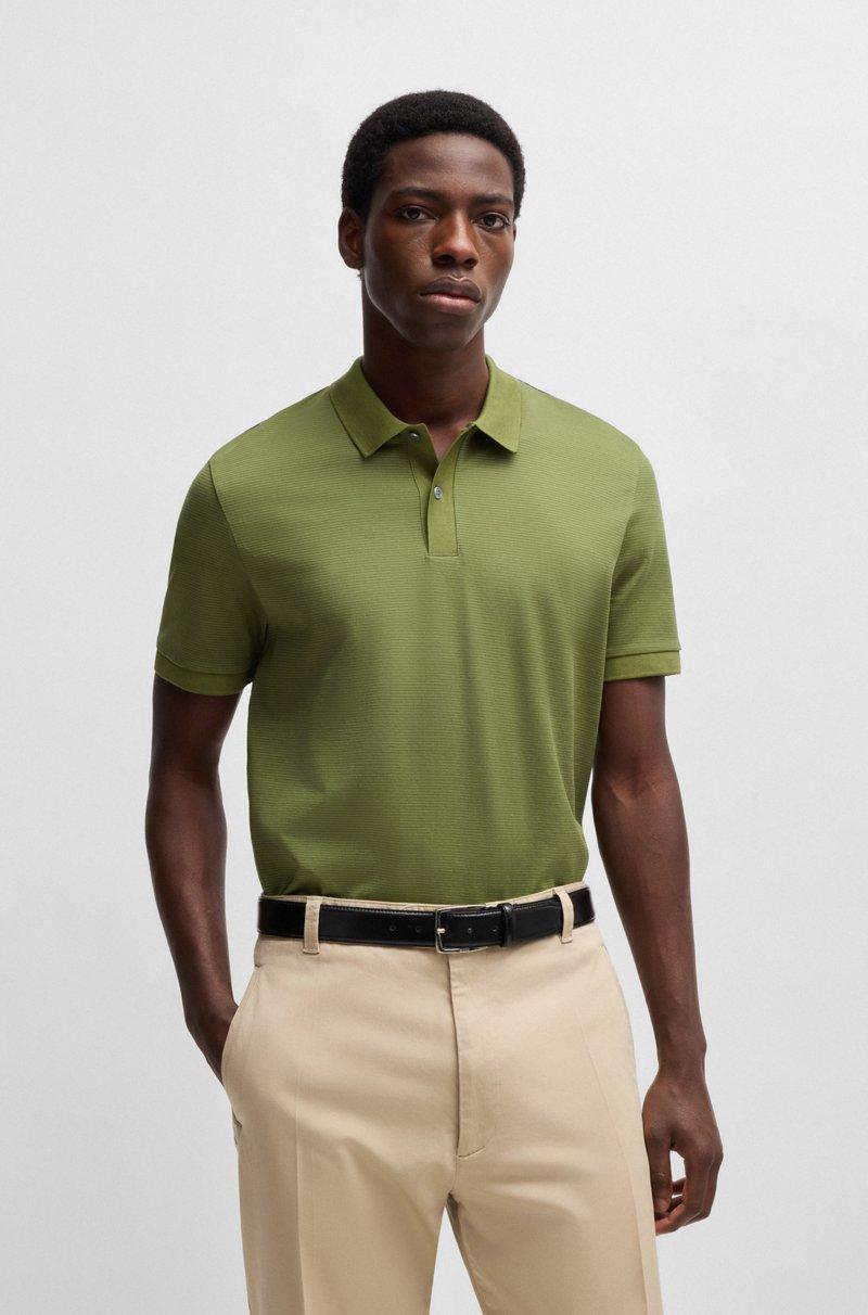 Hugo Boss Polo de algodón mercerizado con microestampado