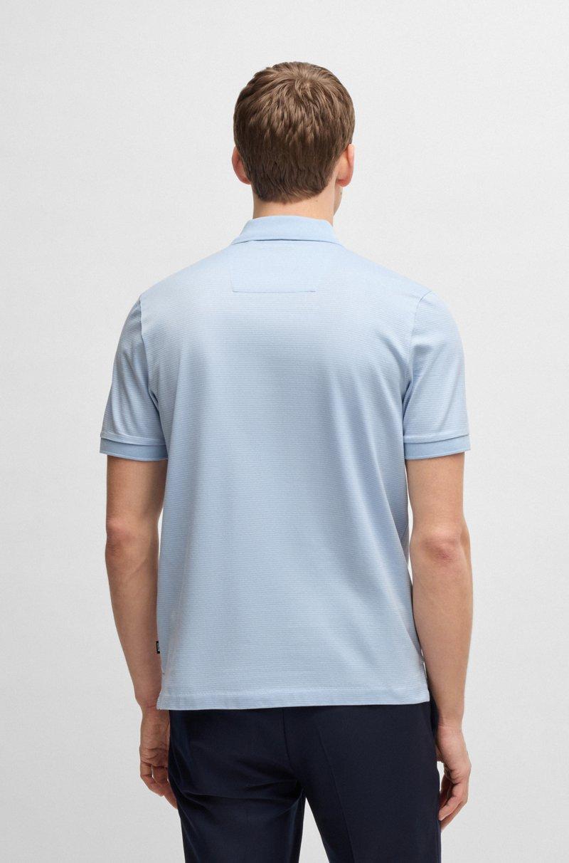 Hugo Boss Polo De Algodón Mercerizado Con Microestampado