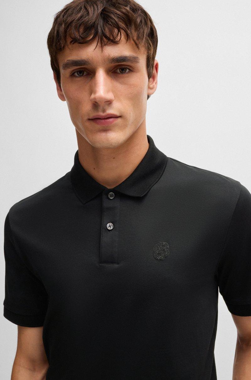 Hugo Boss Polo De Algodón Mercerizado Con Monograma Double B
