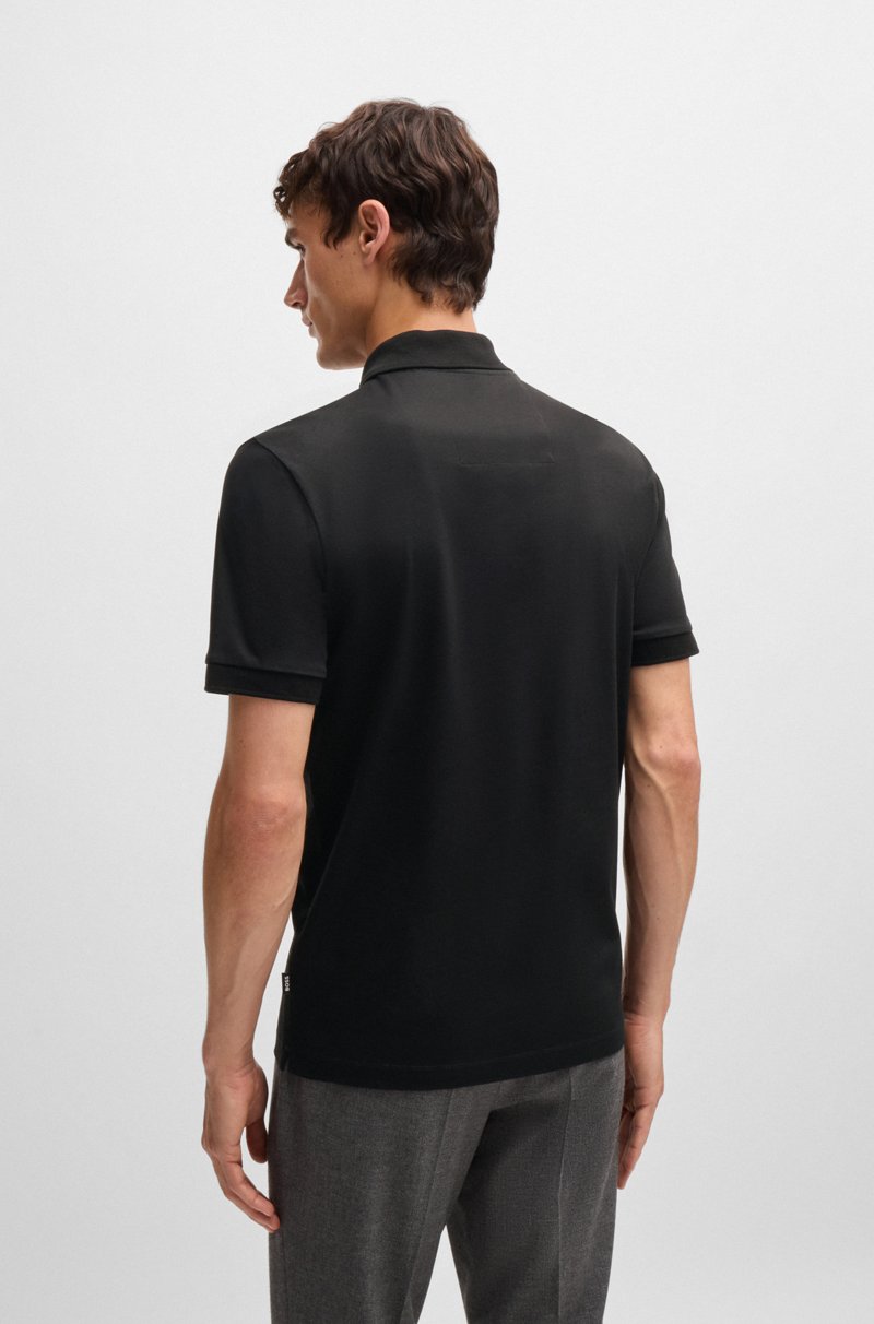 Hugo Boss Polo De Algodón Mercerizado Con Monograma Double B
