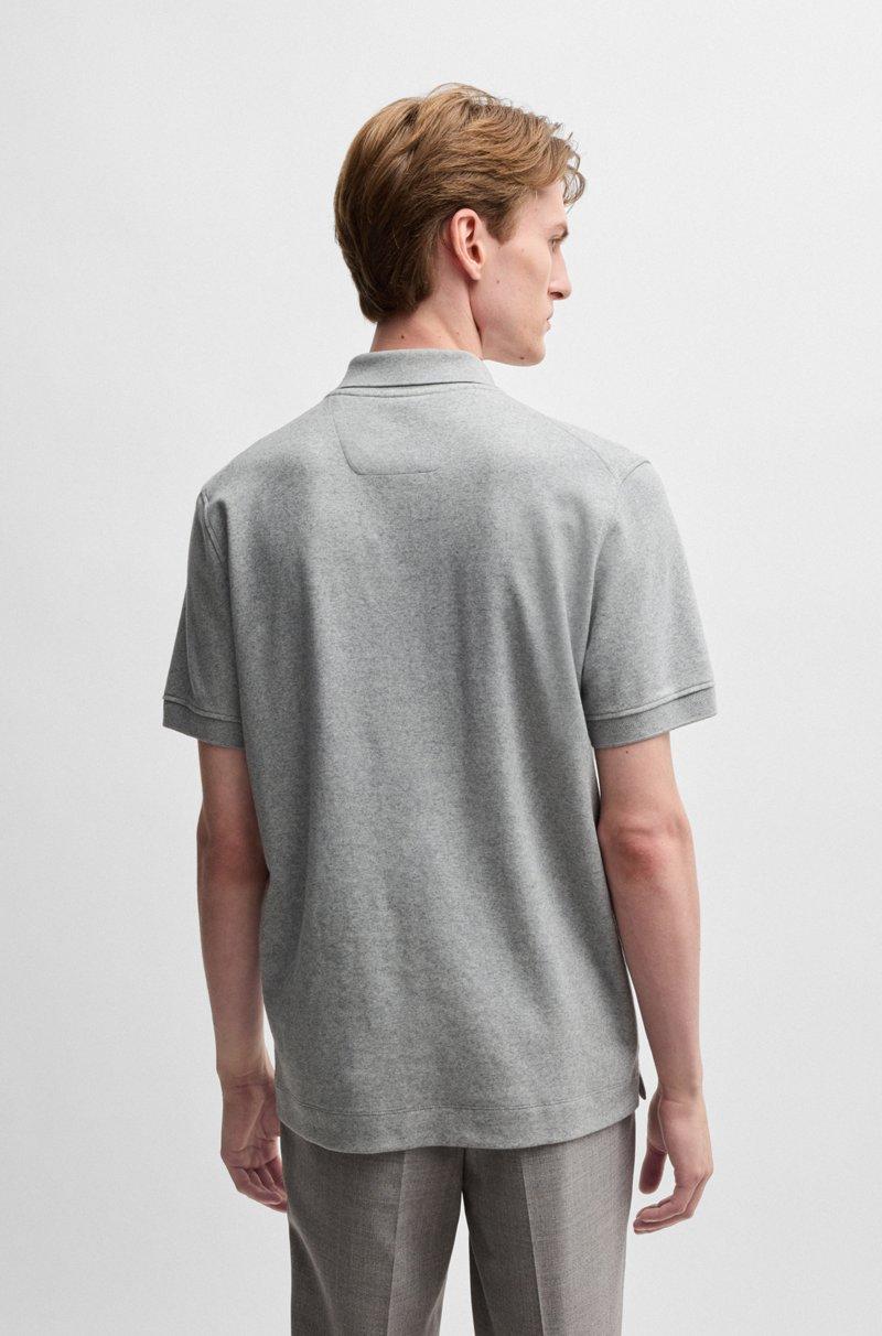 Hugo Boss Polo De Algodón Y Cashmere Con Cremallera En El Cuello