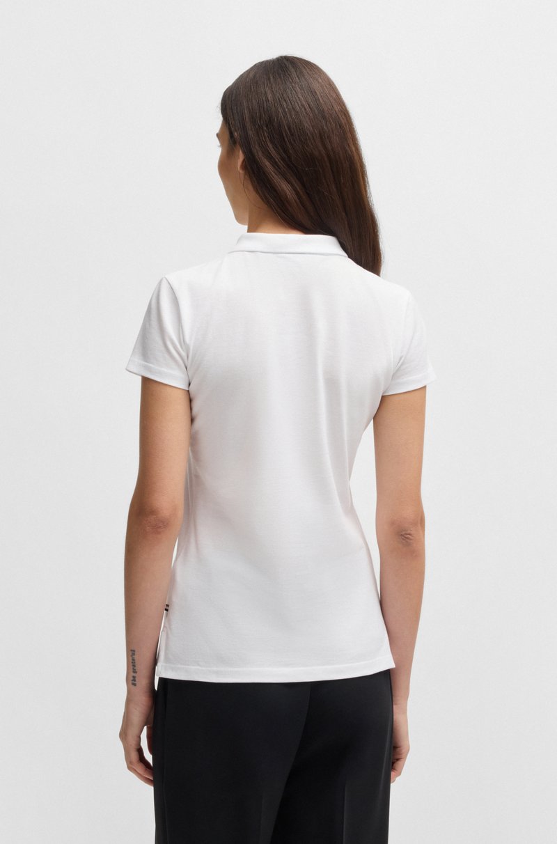 Hugo Boss Polo De Piqué De Algodón Con Detalle De Logo