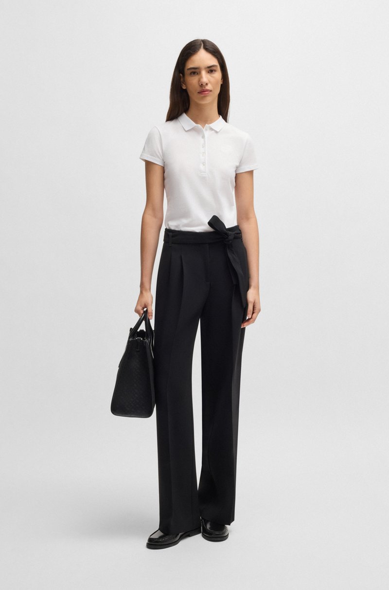 Hugo Boss Polo De Piqué De Algodón Con Detalle De Logo