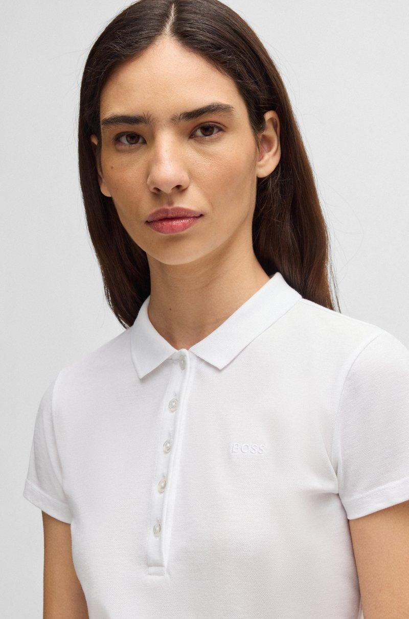 Hugo Boss Polo De Piqué De Algodón Con Detalle De Logo