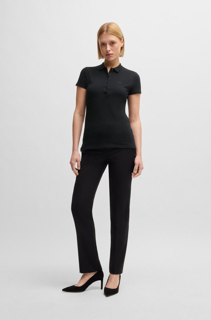 Hugo Boss Polo De Piqué De Algodón Con Detalle De Logo