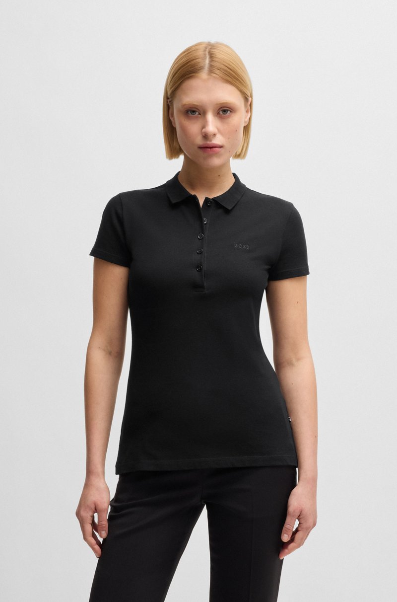 Hugo Boss Polo de piqué de algodón con detalle de logo