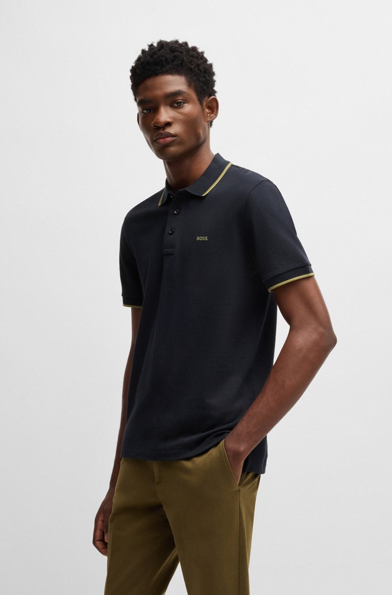 Hugo Boss Polo de piqué de algodón con detalle de logo
