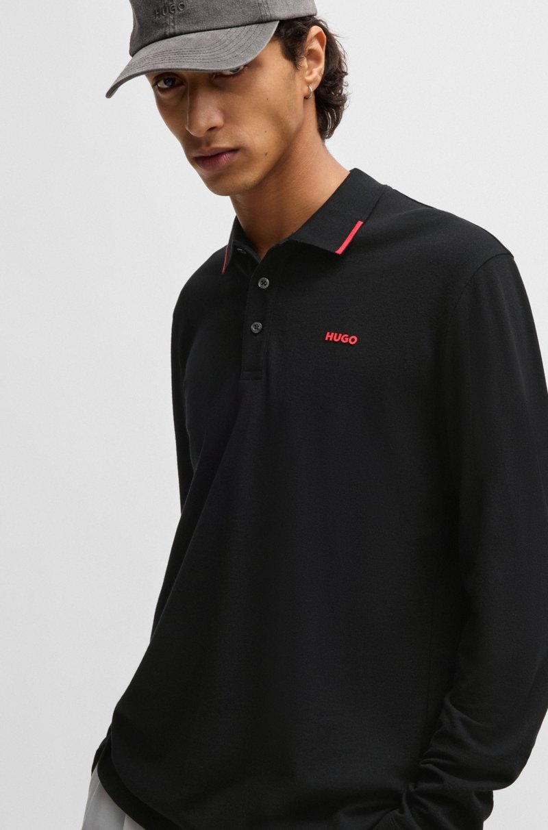 Hugo Boss Polo De Piqué De Algodón Con Detalle De Logo