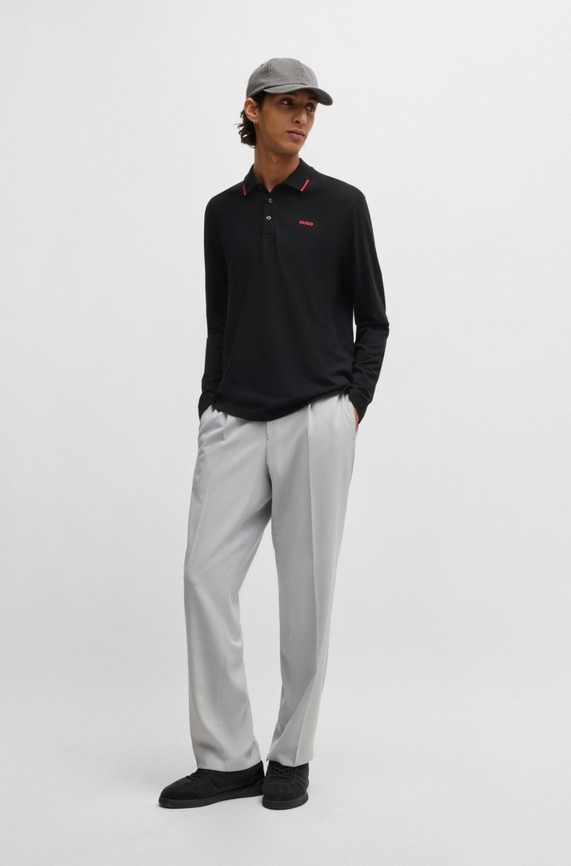 Hugo Boss Polo De Piqué De Algodón Con Detalle De Logo